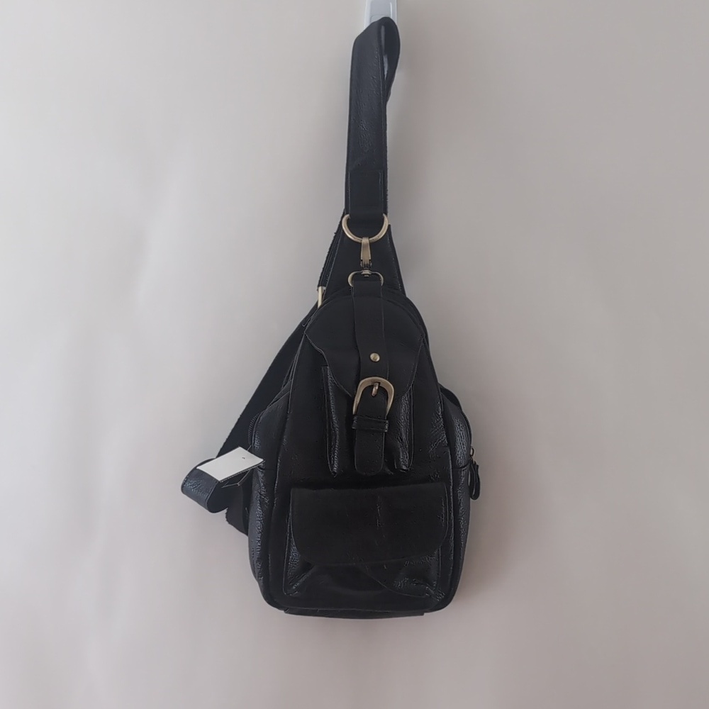 Ameri Leather Brown Crossbody Sling Bag - Excellent Condition